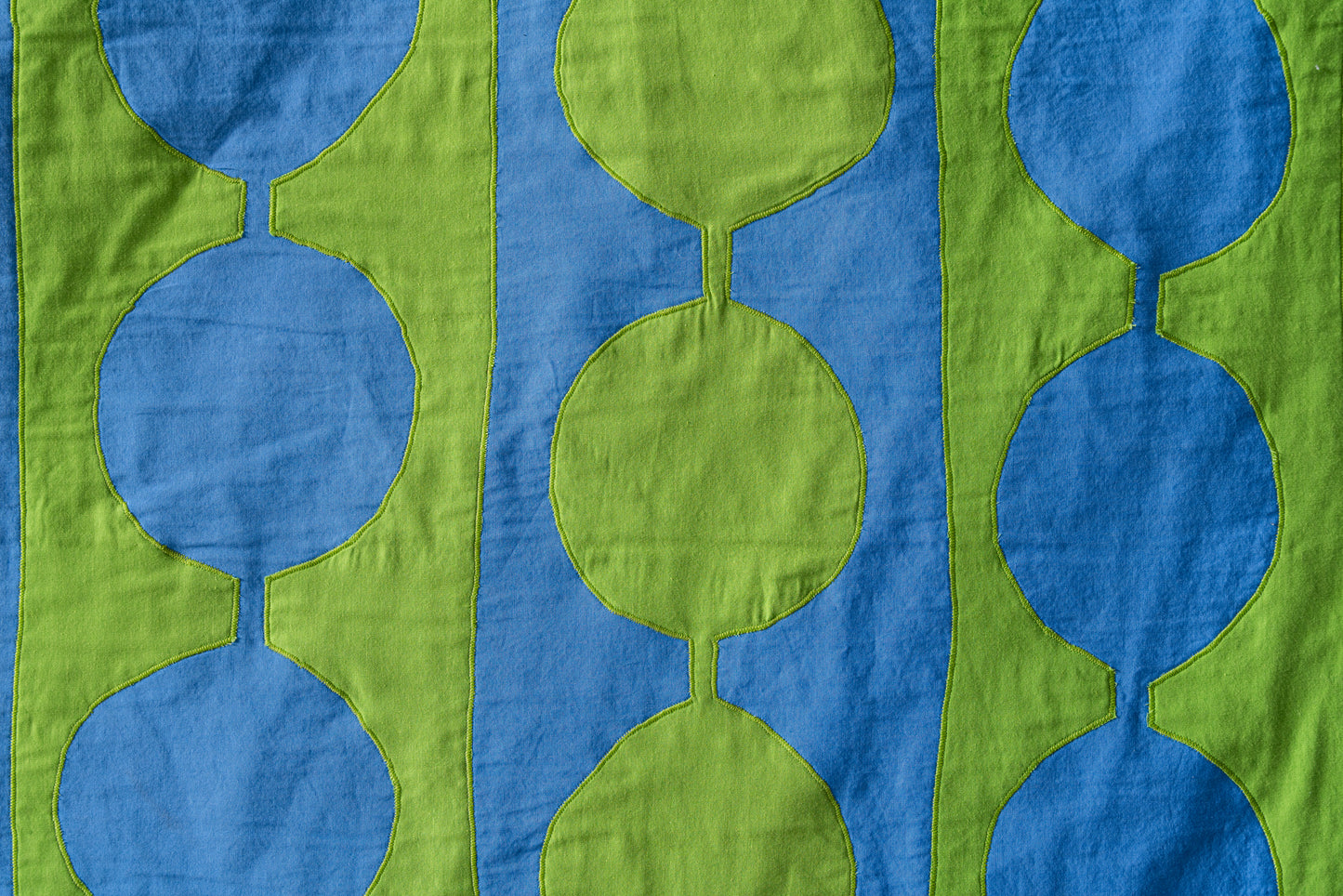 Blue and green wall art