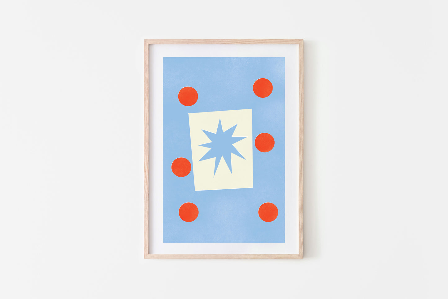 Star dots on bright blue