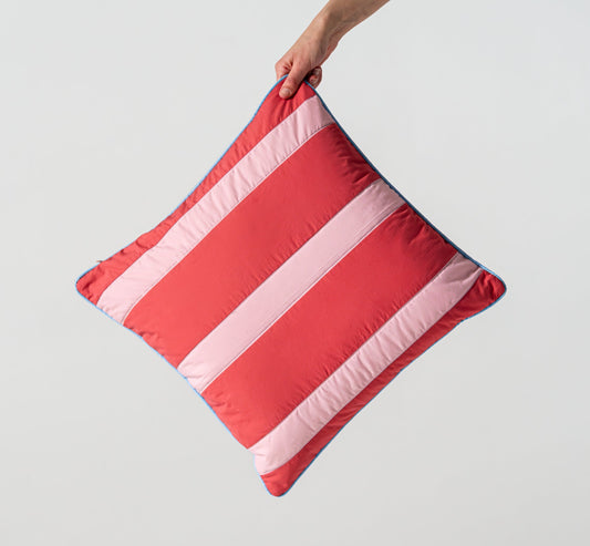 Red pink throw pillow